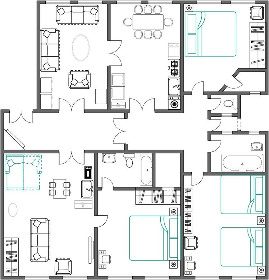Comfort Central Apartment, 4bdrm, 2bthrm * Prague
